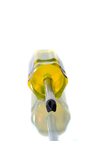 Phillips screwdriver isolated on a white background with focus on the tipの写真素材