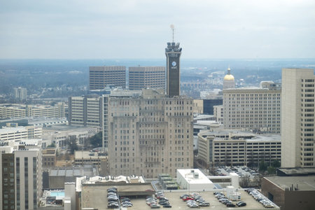 Atlanta Georgia- January 29, 2015 :  View of part of the city of Atlanta showing the ATT Tower and...