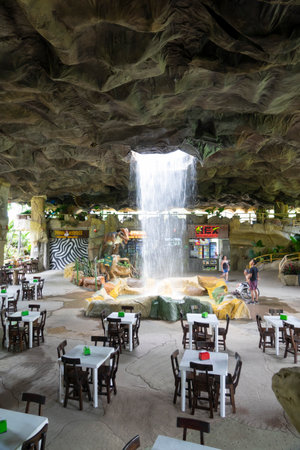 Antioquia-Colombia-September 2022: Parque Tematico Hacienda Napoles near Medellin, Antioquia, Colombia.のeditorial素材