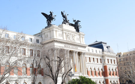 MADRID-SPAIN-FEB 19, 2019: The Ministry of Agriculture, Fisheries and Food also known as MAPAMA is a ministerial department of the Government of Spain.のeditorial素材