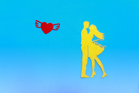 Valentine's day creative paper cuttingの写真素材