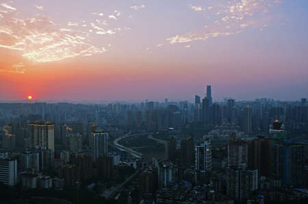 sunrise at the cityのeditorial素材