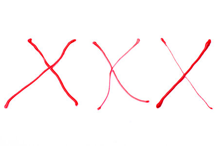 Inscription XXX adult isolated on white backgroundの写真素材