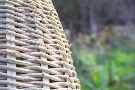 Handmade hive of bees to capture bee swarms in natureの写真素材