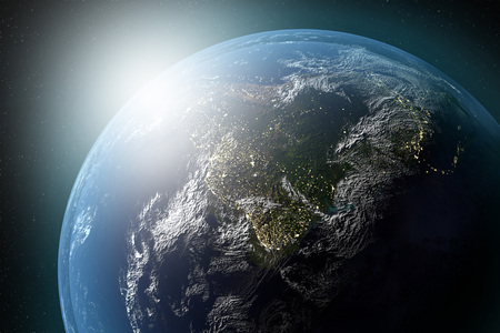 Highly detailed 3D image presents planet of the solar system. Elements of this image furnished by NASAの写真素材