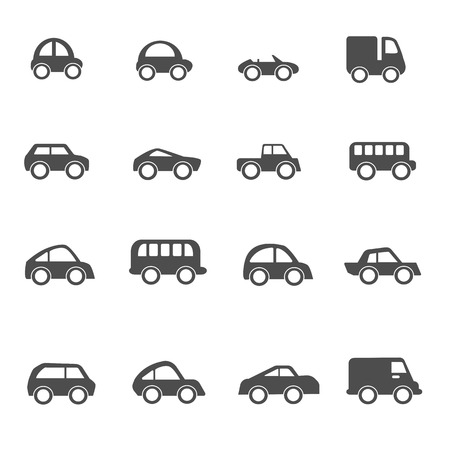 Car icons set vectorのイラスト素材