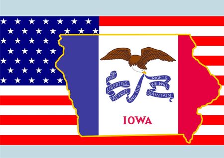 The national flag of the United States and symbolism of each of the states.の写真素材