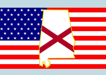 The national flag of the United States and symbolism of each of the states.の写真素材