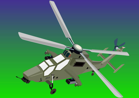 Military equipment. Airforce. Military helicopter.のイラスト素材