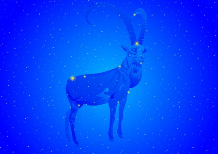 Zodiacal constellation. Abstract image and the arrangement of stars in the zodiacal constellations.のイラスト素材