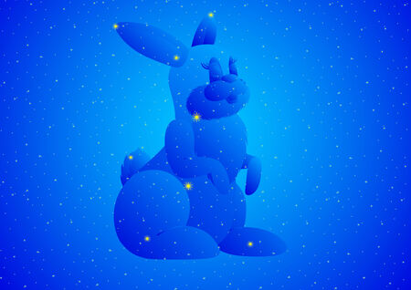 Constellations of the night sky. Abstract image of figures under the name of the constellation.のイラスト素材