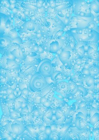 Abstract blue background of the blue butterfliesのイラスト素材