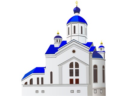 Architectural building for religious worship. Christian church.のイラスト素材