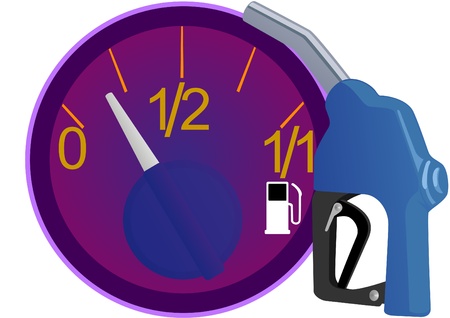 Fuel gauge and filling gunのイラスト素材