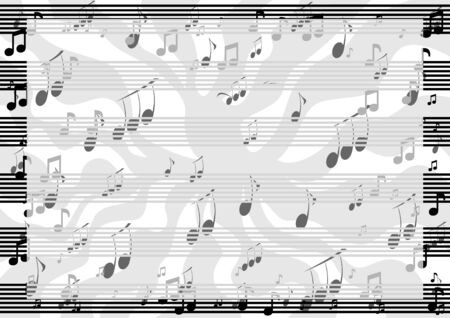 The background of the musical lines which show signs of sheet music.のイラスト素材