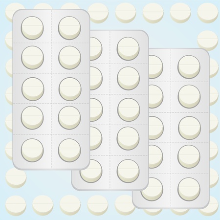 Medicines and drugs. The tablets in the standard package.のイラスト素材