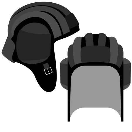 Modern tanker helmet on a white background のイラスト素材