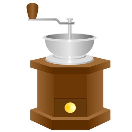 Tool for grinding coffee. Illustration on white background.のイラスト素材