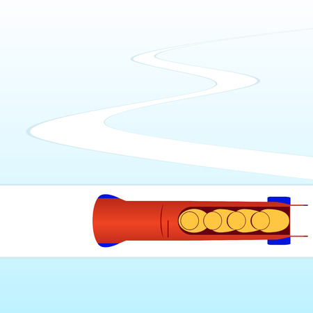 Winter sports competitions  Illustration on the theme of winter sportsのイラスト素材