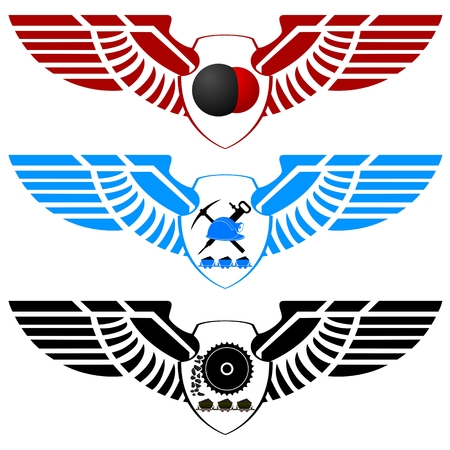 Coal mining industry icon set  Illustration on white background のイラスト素材