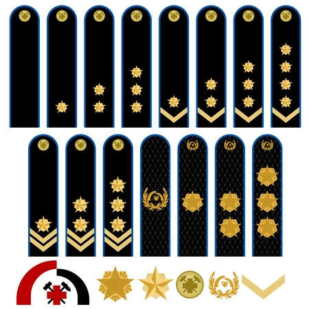 Insignia Professional Rescue Service of the Russian Federation. Illustration on white background.のイラスト素材