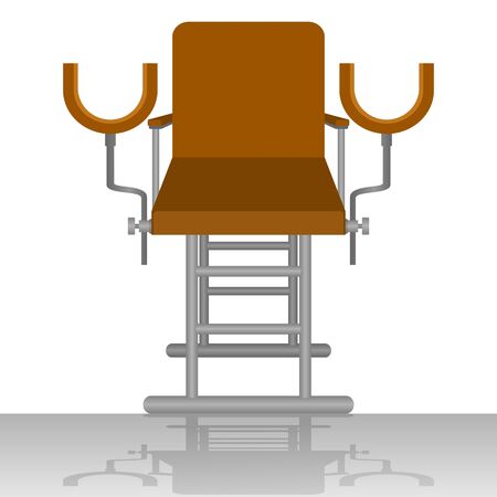 Medical equipment. Gynecological chair. The illustration on a white background.のイラスト素材