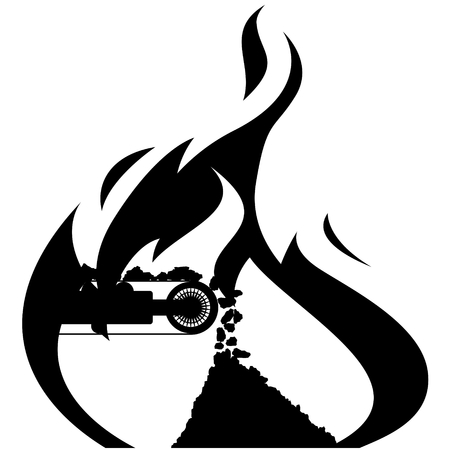 Icon Coal industry. The illustration on a white background.のイラスト素材