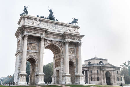 Arch of Peace, Milanの写真素材