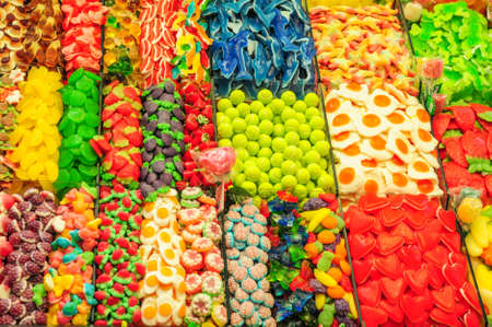 Colored gummy candiesの写真素材