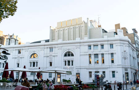 ZARAGOZA, SPAIN, 10/2020, facade of the Teatro Principal being the most important theater in the cityのeditorial素材