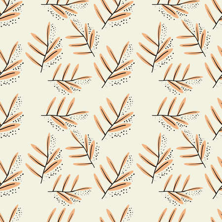 Floral hand drawn pattern seamless textureのイラスト素材