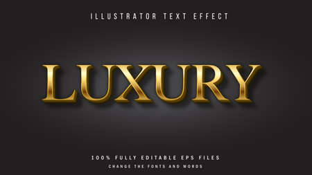 Metallic 3D text effect typographic designのイラスト素材