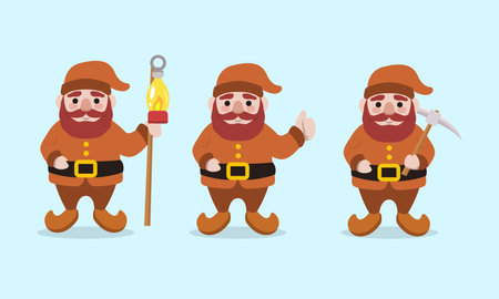 Set of cute snowman christmas mascot logo design illustrationのイラスト素材