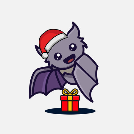 Cute Christmas mascot design illustrationのイラスト素材