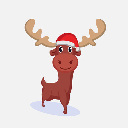 Cute Christmas mascot design illustrationのイラスト素材