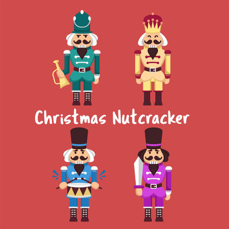 Set of Christmas nutcracker toy