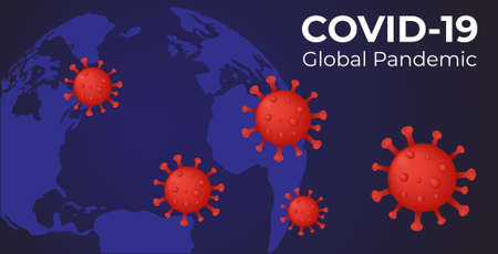 Covid-19 background banner templateのイラスト素材