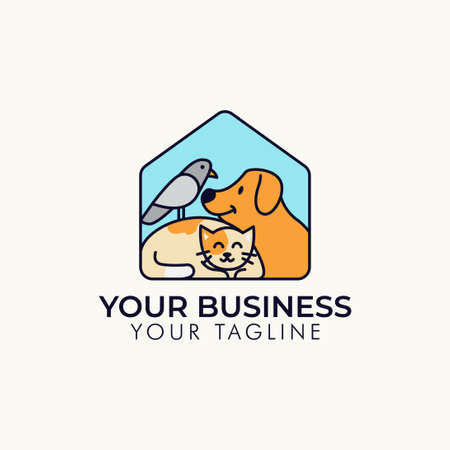 Pet logo design templateのイラスト素材