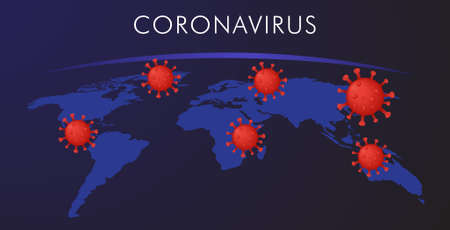 Covid-19 background banner designのイラスト素材