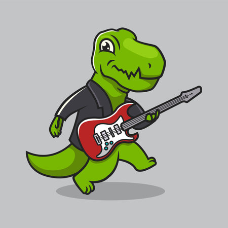 Cute Dino t rex urban culture mascot designのイラスト素材