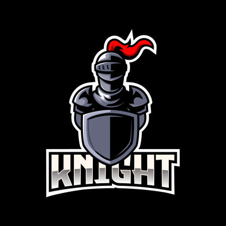 Knight warrior medieval e-sport mascot logo emblemのイラスト素材