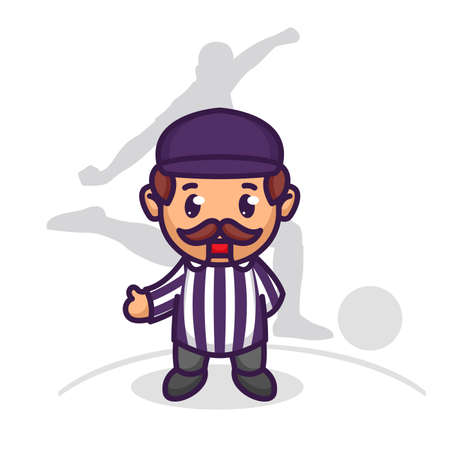 Cute referee occupation mascot designのイラスト素材