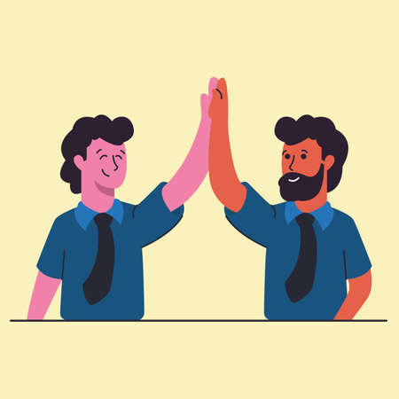 Teamwork concept flat design illustrationのイラスト素材