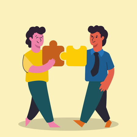 Teamwork concept flat design illustrationのイラスト素材