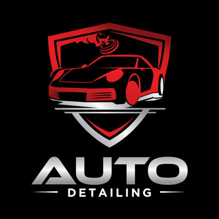 Car auto detailing servis logo design Illustration templateのイラスト素材