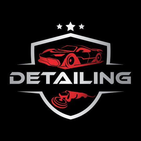 Car auto detailing servis logo design Illustration templateのイラスト素材