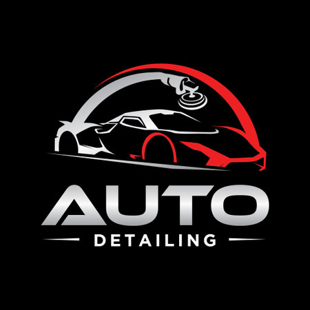 Car auto detailing servis logo design Illustration templateのイラスト素材