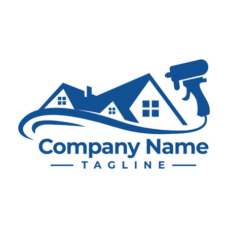 Insulation foam logo design, Construction foam gun logo template.のイラスト素材