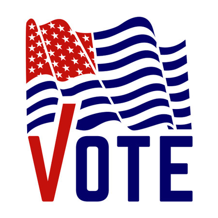 USA Presidential Election vote clipart template vector design.