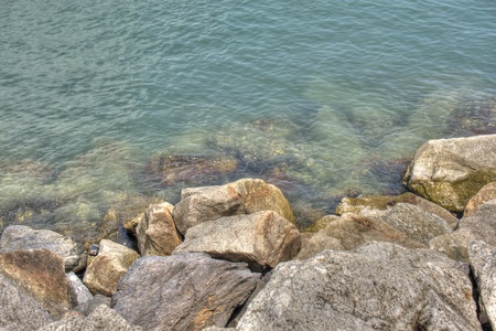 Rock on the seaの写真素材